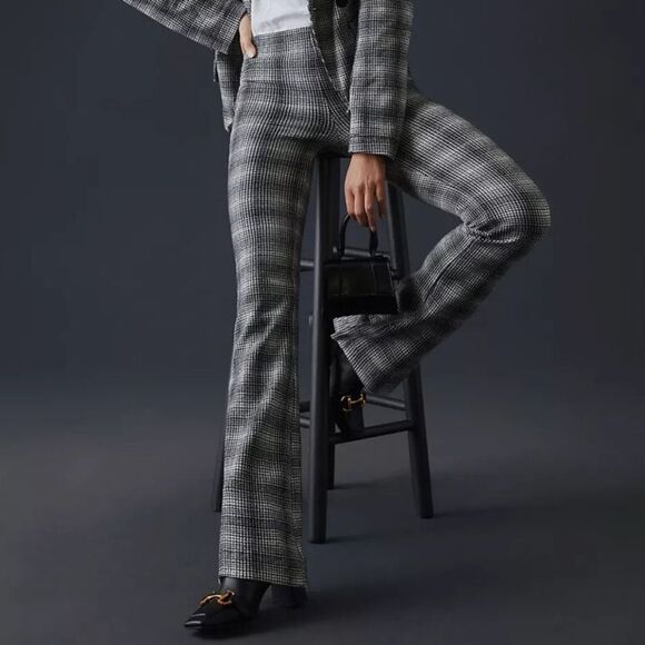 Anthropologie Maeve Plaid Bootcut Pants Small - Picture 5 of 15
